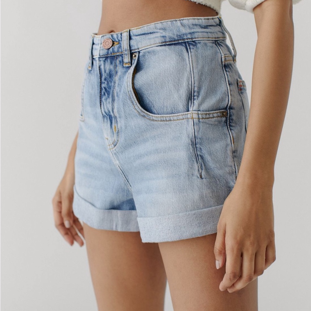 BDG Sky Blue Denim Shorts - Picture 2 of 4